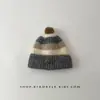 Gorros para Bebé Otoño e Invierno Cálidos y a Prueba de Frío Gorros de Punto con Protección para las Orejas para Niños y Niñas Gorros de Lana con Combinación de Colores de Moda Gorros de Punto para Niños