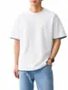 Roupas Masculinas Fengshe / Verão 2026 Nova Camiseta Masculina Estilo Americano Simples Estilo Old Money Manga Curta Masculina