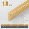Armario de Aleación de Aluminio Negro Nuevo Manija Extra Larga Cajón Puerta de Armario Gabinete Arco Dorado Moderno Manija Simple