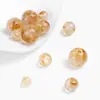 Cristal Amarillo Torre Natural Citrino Amarillo Cuentas Redondas Cuentas Sueltas Pulsera DIY Pulsera Hecha a Mano con Cuentas Accesorio de Collar Materiales para Joyería