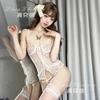 Lencería Sexy para Mujer Transparente con Varilla de Acero Recogido Sling Encaje Espalda Descubierta Perspectiva Camisón Sexy Traje Tentador