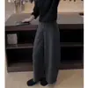 Calça Casual Feminina 2025 Nova Outono e Inverno Popular Calça de Vovó Lã Espessada Moda Solta Calça de Perna Larga para Mulheres