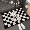 Tapete de piso suave de barro de diatomeas para baño, puerta de baño, absorbente, de secado rápido, antideslizante, tapete para pies, tapete para inodoro de baño