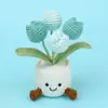 Planta de Girasol Tejida a Crochet Hecha a Mano de Lana Tejida Pequeño Regalo para Maestros en el Día del Maestro Planta Pequeña de Girasol en Maceta Venta al por Mayor