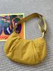 2025 Nuevo Bolso Dumpling Bolso de Mujer Lulu Estilo Japonés Color Puro Simple Bolso de Hombro Ligero Bolso de Tela Gran Capacidad Bolso Bandolera