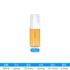 En stock, subenvase de limpiador facial de viaje de 150 ml, botella de espuma blanca de plástico PET, botella de espuma limpiadora a presión.