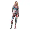 Fantasia de Halloween Esqueleto Zumbi 3D Fantasia Cosplay Cosplay Macacão Simbiótico para Adultos