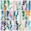 Marcadores de Página Qiyu 30 Peças de Marcadores de Página Pintados Original Criativo DIY Material de Decoração para Livros de Leitura de Estudantes Cartões de Anotação