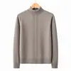 Suéter de malha com gola alta parcial para outono para mulheres, espessado para outono e inverno, blusa tipo pullover de corte solto para mães