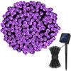 Luces de Cadena Solares Impermeables para Exteriores Navideñas, Cadena de Luces de Alambre de Cobre para Patio, Faroles Decorativos LED, Atmósfera, Transfronterizo