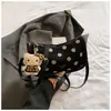 Estilo Coreano Ins Nicho Lunares Mini Bolso de Mano para Lonchera Portátil Nuevo Gamuza Moda Fresco Dulce Bolso Cruzado
