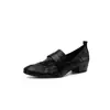 Mocassins de Moda Francesa de Nicho com Solado Macio de 3cm Verão 2026 Novo Bico Redondo Salto Bloco Slip-on Emagrecimento Sapatos de Dirigir