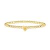 Pulsera de moda para mujer de oro con amor, 26 letras, pulsera de cuentas de oro de 14K, iniciales en forma de corazón, accesorios de joyería elásticos