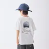 Ropa para Niños Haima 2026 Verano Nueva Camiseta de Manga Corta de Verano para Niños Top Delgado Antibacteriano Transpirable Media Manga Moderna
