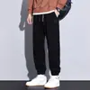 Otoño e Invierno Nuevos Pantalones Casuales Versátiles de Pana Sueltos Talla Grande para Hombre Joggers de Marca de Moda Tendencia con Bordado Americano