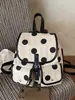 Mochila de Lunares de Alto Valor Estético para Mujer Modelo Nuevo 2026 Mochila Escolar de Gran Capacidad para Estudiantes de Secundaria y Preparatoria Estudiantes Universitarios Mochila para el Trabajo
