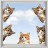 Adesivos Estáticos da Série Animais Simulados, Sem Cola e Removíveis, Adesivos de Combinação de Animais para Decoração de Cozinha, Varanda e Janela