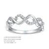 Anillo Ruizuan Jewelry D Color Moissanita Ola Cruz Fila Microincrustado Plata Grueso Galvanizado Anillo Venta al por mayor Transfronteriza