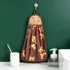 Toalha de fleece de coral para pendurar atacado pano de limpeza de cozinha lenço infantil toalha de fleece de coral macia absorvente para pendurar