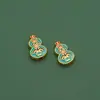 Nuevo Estilo Oro Antiguo Esmalte Colorido Borla Collar Pulsera Accesorios para Joyería DIY Venta al por Mayor