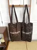 Bolso Cubo Estampado de Leopardo Nuevo Otoño/Invierno Estilo Coreano Bolso de Hombro Único Estampado Bolso de Tela Versátil Casual Gran Capacidad Bolso Retro para Viajar