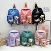Mochila infantil decoración de oso estudiante viaje compartimento almacenamiento mochila fábrica al por mayor Niños y Niñas linda mochila escolar