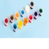 Set de pintura acrílica de 12 colores para pintar a mano muñecos de yeso, pintura para estudiantes sobre piedra al por mayor, pinceles para vidrio pintado a mano
