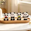 Miniatura de Figura de Panda de Dibujos Animados, Accesorio Creativo de Decoración DIY, Adorno de Escritorio, Decoración de Panda