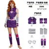 Fantasia Cosplay Maluca de Queimada Roupa Branca do Time Goodman Cobra Roxa Fantasia de Festa de Halloween para Adultos Transfronteiriça