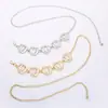 Corrente de Cintura Transfronteiriça Europeia e Americana Moda Versátil Estilo Elegante Metal Diamante Amor Combinando com Saia Cinto Jeans Corrente Corporal