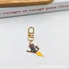 Llavero de Halloween Transfronterizo Calabaza Fantasma Pequeño Gato Negro Gato de la Muerte Llavero de Metal Colgante para Bolso Colgante de Regalo