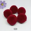 Punto 2-5cm Bola de Pelo de Cachemir Reparación Redonda Bola de Bayas Rojas Colgante de Ropa DIY Paquete de Materiales DIY Bola de Lana Hecho a Mano