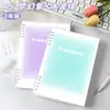 Cuaderno de Inglés B5, Cuaderno de Hojas Sueltas No Irritante, Cuaderno de Espiral Desmontable, Cuaderno de Hojas Sueltas de Cuatro Líneas y Tres Cuadrículas, Cuaderno de Secundaria
