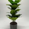Flores Artificiales, Plantas Falsas para Decoración de Sala de Estar, Plantas Verdes Artificiales de Pie para Dormitorio, Adornos en Maceta, Decoración de Interior Monstera, Plantas Falsas