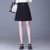 Moderna Falda Plisada de Punto para Mujer, Novedad Otoño 2026, de Cintura Alta, Adelgazante, Informal, de Corte A, Corta, Falda de Paraguas para el Trabajo