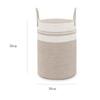Cesto de Armazenamento Portátil de Corda de Algodão Tecido Cesto de Armazenamento Cesto para Roupa Suja Cesto para Armazenar Brinquedos Cesto de Armazenamento Doméstico Armazenamento de Roupa Suja
