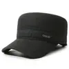 Chapéu de inverno masculino quente de aba reta transfronteiriço, chapéu de algodão espesso com proteção para as orelhas, chapéu à prova de frio para meia-idade e idosos, boné de beisebol casual para atividades ao ar livre