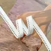 Elástico de 1cm de largura com borda serrilhada, material elástico para decoração, artesanato DIY, punhos de roupa, acabamento de gola e acessórios