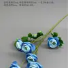 Flores Artificiales Azules Ramo Materiales para Decoración de Escena de Boda, Rosas Azules para Arreglo de Piso de Salón de Bodas y Flores Decorativas