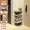 Puerta de Entrada de Casa de Alquiler Zapatero Estilo Estrecho Ahorrador de Espacio Hogar Multicapa Simple Estante Organizador de Almacenamiento de Zapatos