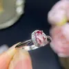 Anel Alexander em prata esterlina com incrustação feminina abertura ajustável não pega valor ao redor da pedra principal 5*7mm cristal limpo
