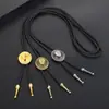Gótico retro europeu e americano cabeça de boi gravata bolo cowboy ocidental personalizada colar da moda chapéu de cowboy vintage