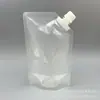 Bolsa Transparente con Boquilla de 1L del Fabricante en Stock/Bolsa de Papel de Aluminio con Boquilla de 500ml Color Blanco Leche para Agua Desinfectante Alcohol Detergente para Ropa