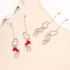 Aretes de calabaza larga aretes festivos borla incrustado circonita aguja de plata s925 lujo ligero moda Joker fábrica al por mayor