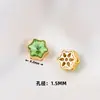 Nuevo anillo de cobre bañado en oro con incrustaciones de diamantes, caja mágica, cara de anillo pasante, accesorios de joyería hechos a mano con cuentas para pulsera y collar de cristal DIY