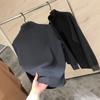 ¡Gabinete 399! Mezcla de Algodón y Lana + Compuesto de Terciopelo Austriaco! Sudadera de Polar de Color Puro Versátil de Cuello Alto Medio para Hombre