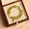 Pulseira de Contas Duplo Círculo Estilo Chinês, Novo Design de Nicho de Luxo, Joia Fresca e Elegante, Presente de Dia das Mães para Mulheres