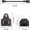 Cable de Alimentación de Repuesto para Laptop 5-15P Macho a IEC 320 C5 Hembra Tian Tai