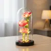 Ramo de Flores Eternas de Rosa Transfronterizo en Cúpula de Cristal, Caja de Regalo para el Día de San Valentín, Producto Terminado, Regalo de Navidad para el Día de la Madre