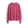 Nuevo Suéter de Punto de Cuello Redondo 100% Cachemira Otoño/Invierno 2026 Manga Larga para Mujer Colorido de Puntos Corte Holgado Top de Cachemira